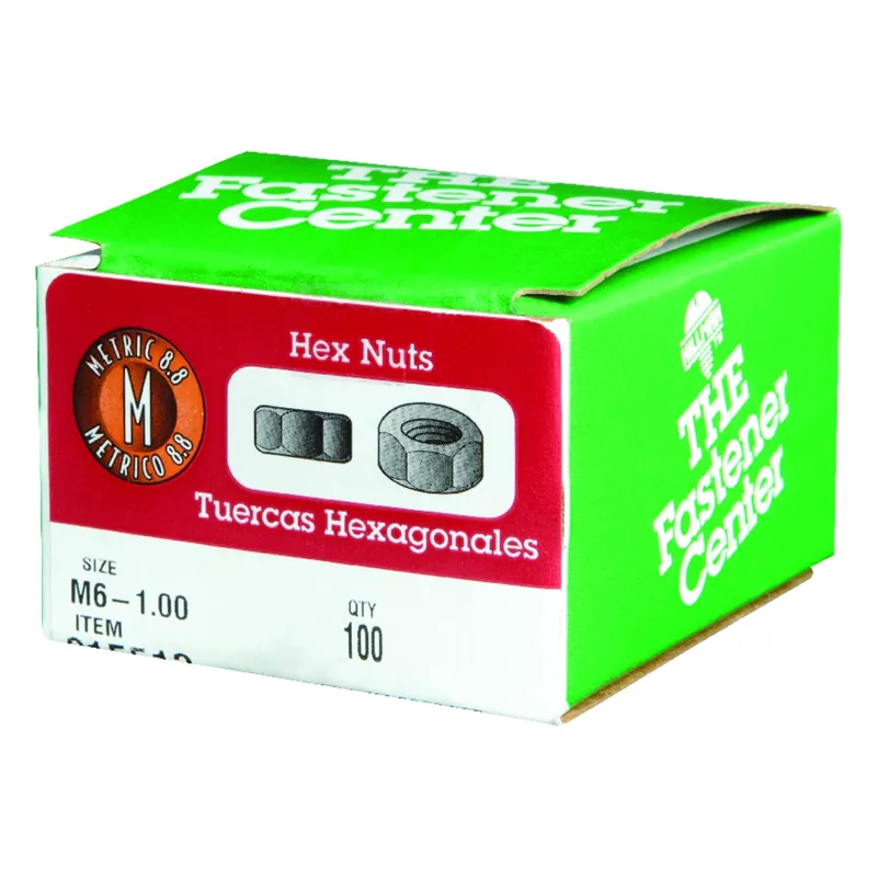 M6-1.00 Mm Zinc-plated Steel Metric Hex Nut 100 Pk