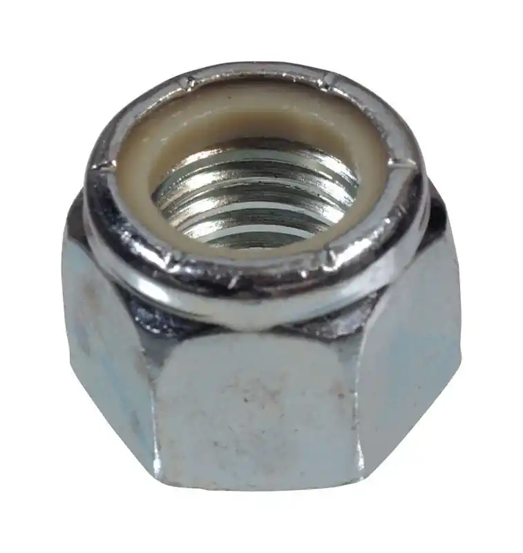M6-1.00 Mm Zinc-plated Steel Metric Nylon Lock Nut 50 Pk
