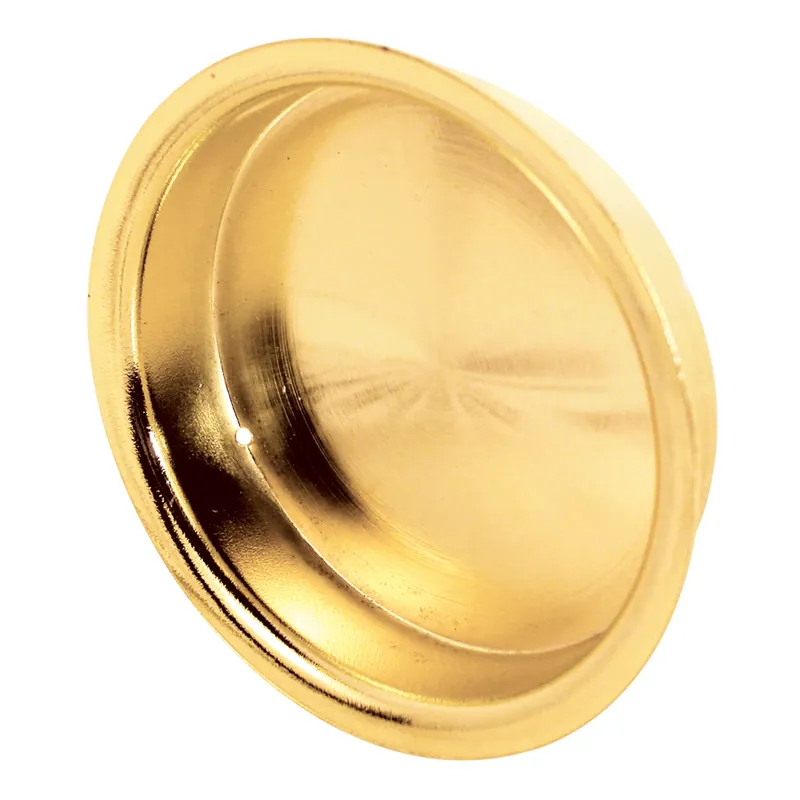 Prime-line 2.13 In. L Brass-plated Gold Steel Flush Mortise Finger Pull