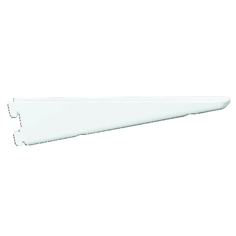 Series 82 Dual-track Shelf Bracket, Heavy-duty, White Steel, 9-in.