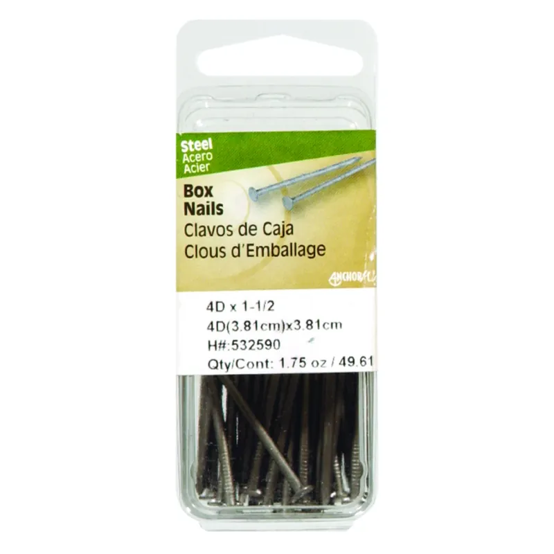 8d 2-1/2 In. Box Bright Steel Nail Flat Head