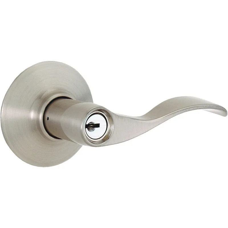 Satin Nickel Accent Entry Door Lever - Model F51aacc619 - Grade 2 Security