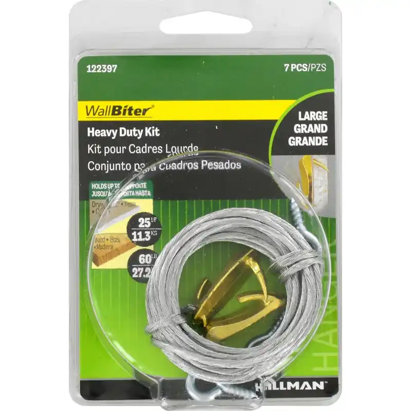 Wallbiter Brass-plated Heavy Duty Picture Hanging Kit 60 Lb 1 Pk
