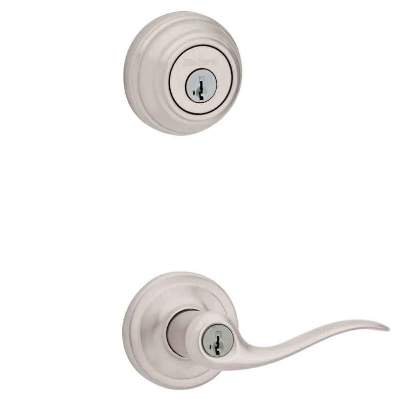 Satin Nickel Tustin Lever And Deadbolt Combo With Smartkey