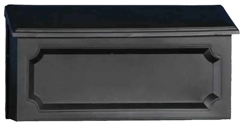 Windsor Wall-mount Mailbox, Black Poly