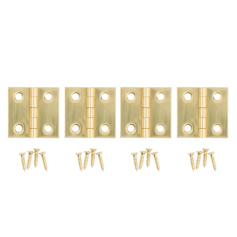 1 In. L Solid Brass Door Hinge 4 Pk