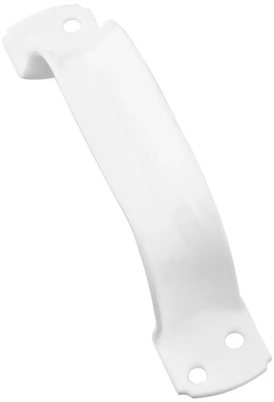 Extra-heavy Door Pull, Vinyl-coated, White, 6-3/4 In.