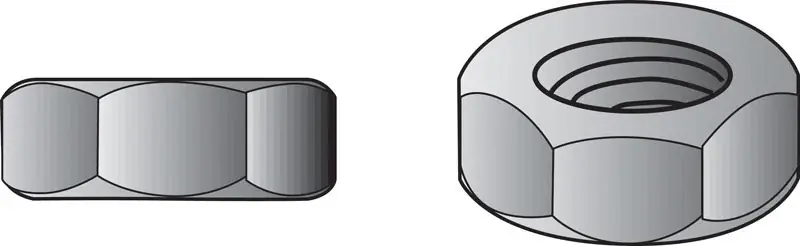 3/8 In. Zinc-plated Steel Sae Hex Nut 100 Pk