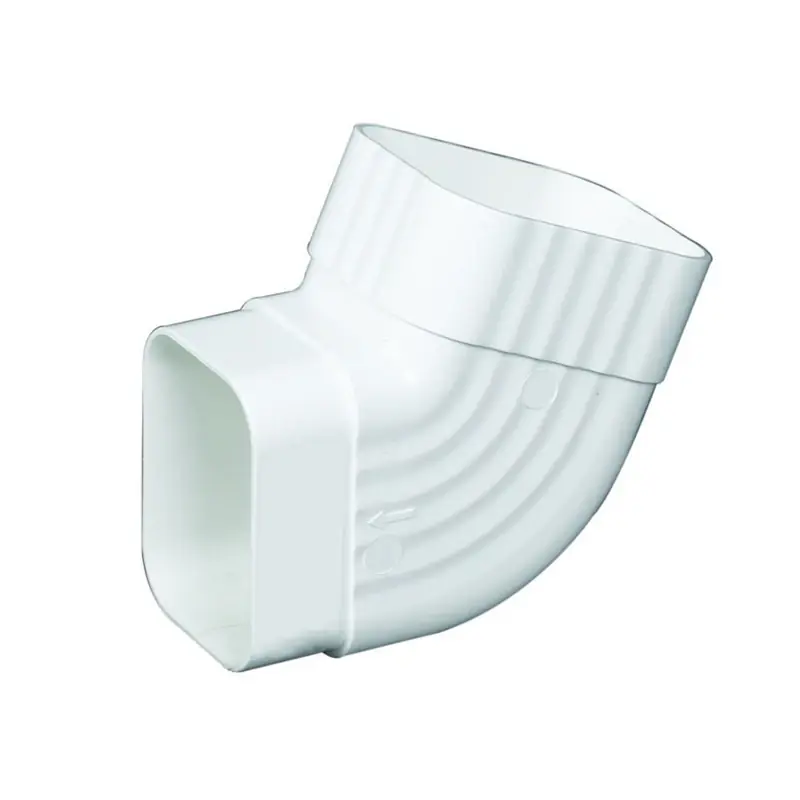 4 In. H X 3 In. W X 5.5 In. L White Vinyl B Gutter Elbow