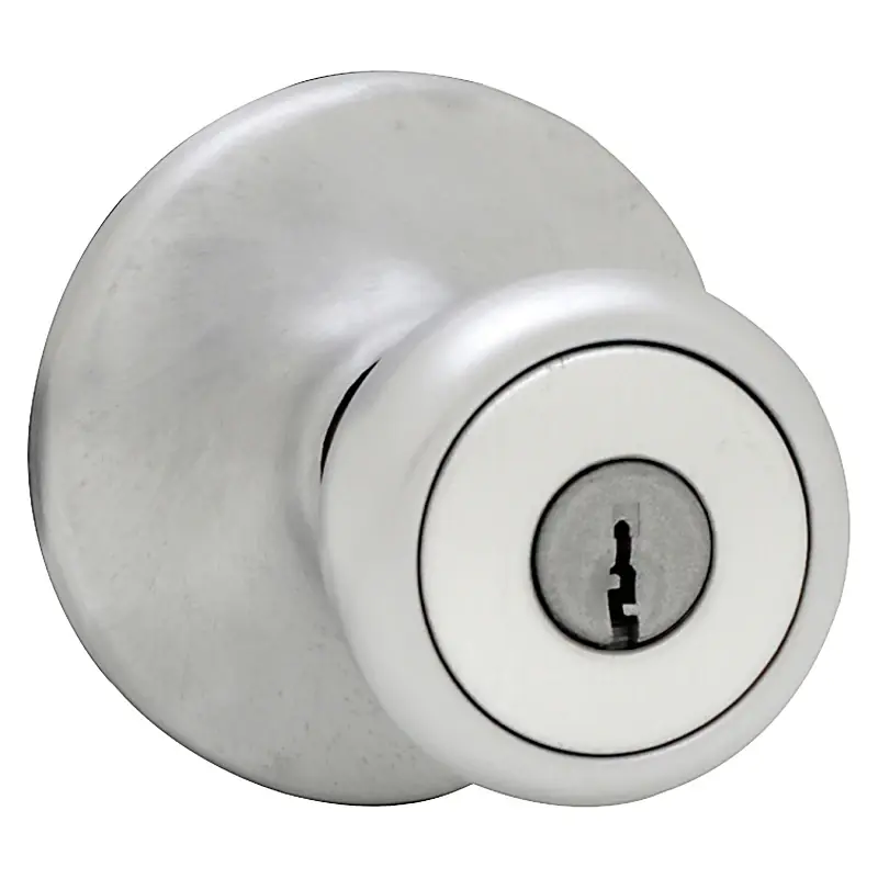 Security Mobile Home Entry Lockset, Satin Chrome