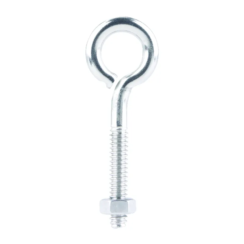 3/16 In. X 2 In. L Stainless Stainless Steel Eyebolt Nut Included