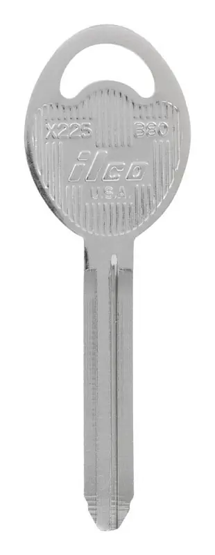 Traditional Key Automotive Key Blank Double For Gm Silver