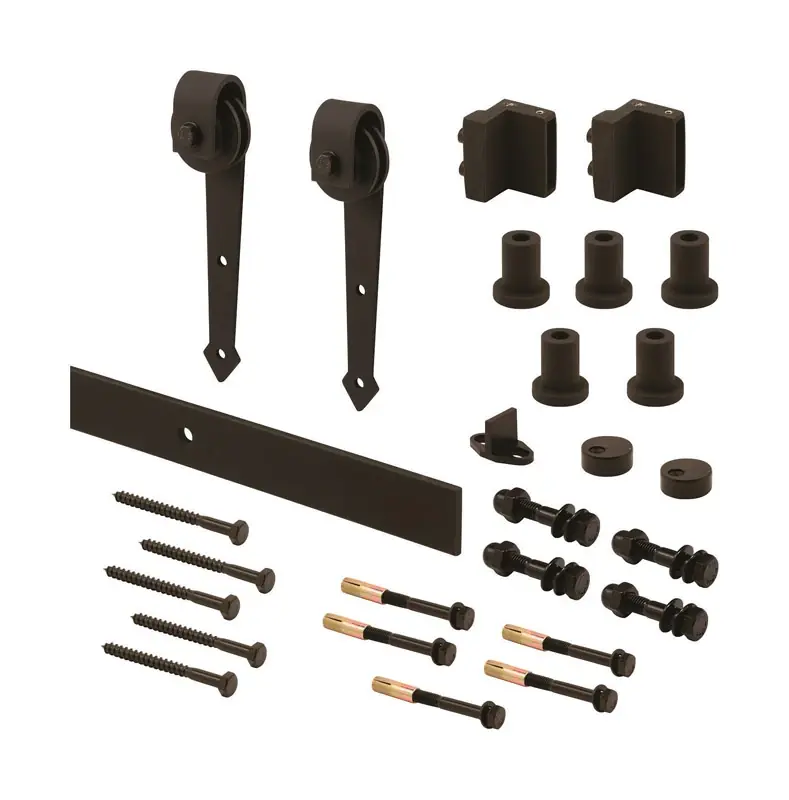 Prime-line Black Steel Barn Door Hanger Kit 1 Pk