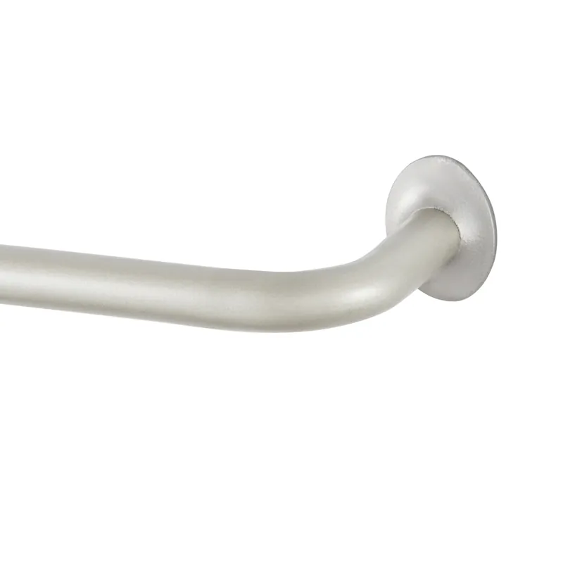 Wrap Around Room Darkening Curtain Rod, Steel, Silver, 5/8 X 49-86 In.