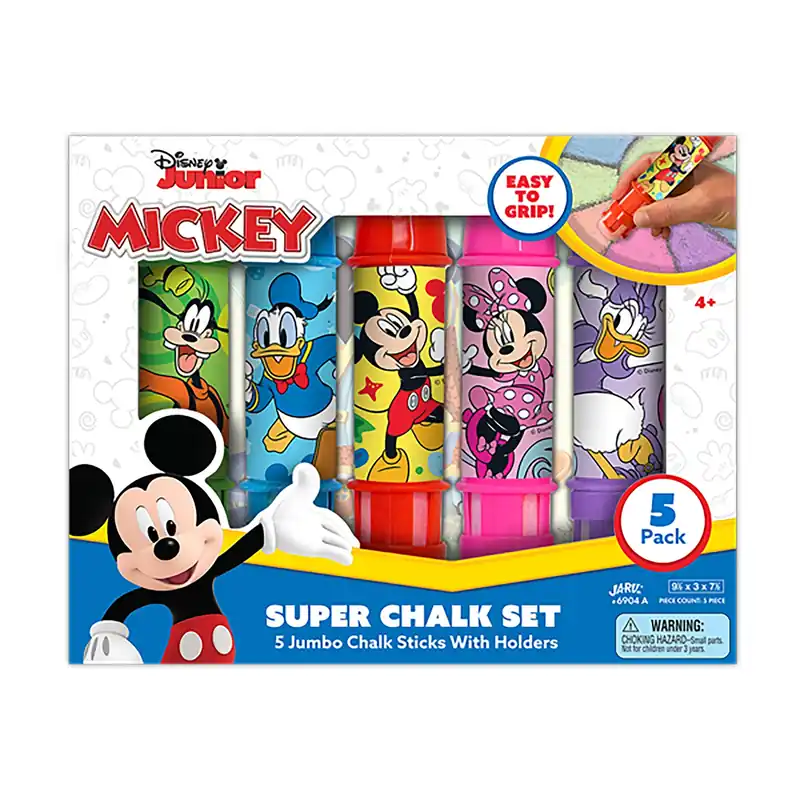 Sidewalk Chalk Set With Holder, 5 Pieces, Fun For Ages 4+