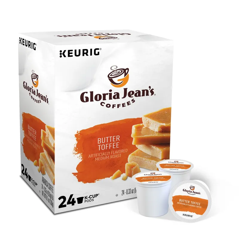 Gloria Jean‘s Butter Toffee Coffee K-cups 24 Pk