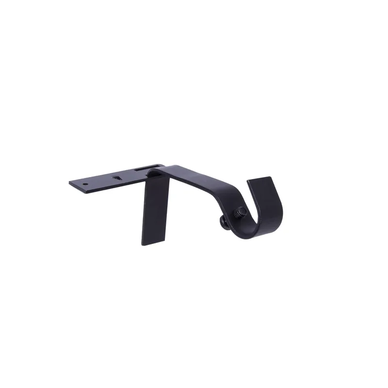 Fast Fit Matte Black Modern/contemporary Curtain Rod Bracket 5/8 In. L