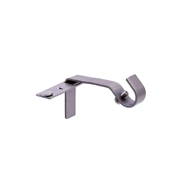 Fast Fit Pewter Gray Curtain Rod Bracket 5/8 In. L