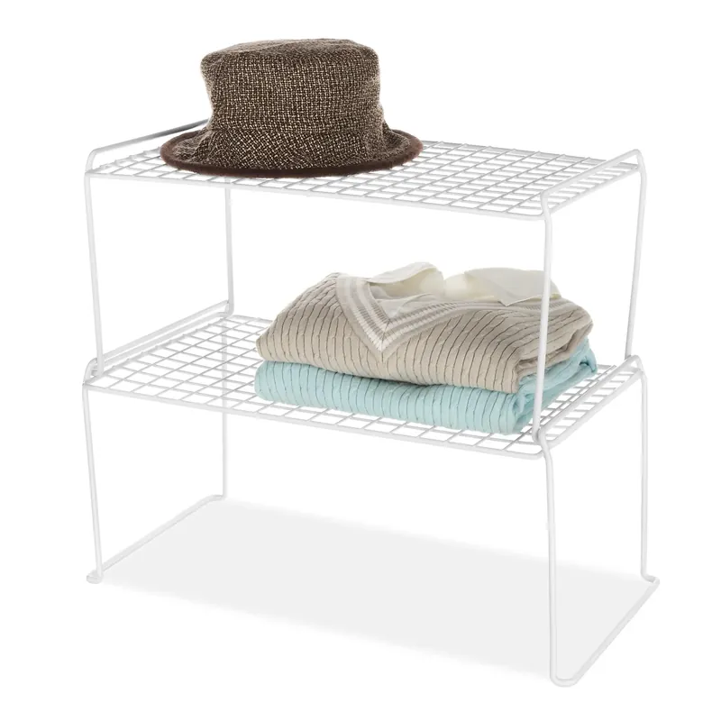9 In. H X 20 In. W X 12 In. L White Stackable Shelf