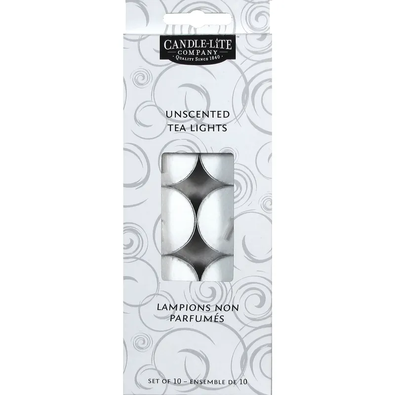 Candle-lite White Unscented Scent Tea Light Candle
