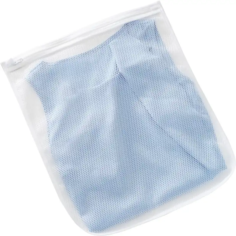 15 In. X 18 In. Mesh Wash Bag - Durable White Laundry Protection