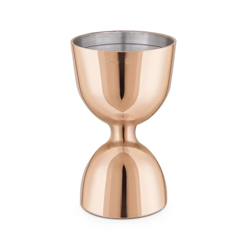 Copper Stainless Steel Double Jigger - 1 Ounce And 2 Ounce Measurements