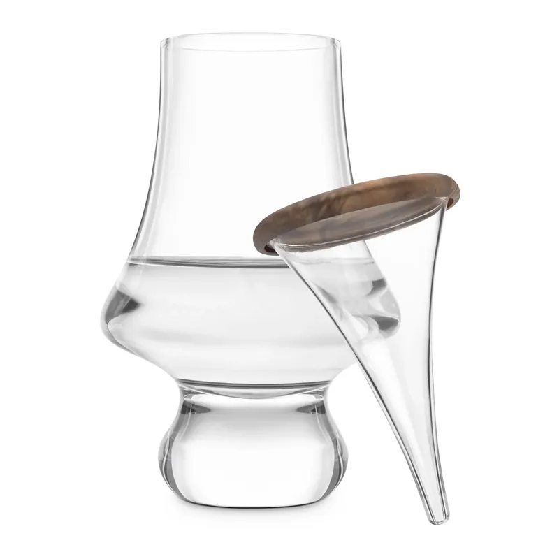 6.5 Oz Clear Glass And Silicone Whiskey Dropper Set - 2 Pieces