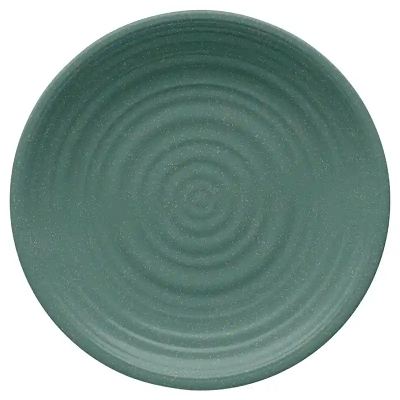 Green Bamboo/fiber Artisan Dinner Plate 1 Each