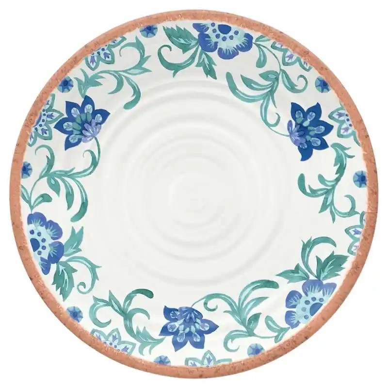 Multicolored Melamine Artisan Dinner Plate 1 Each