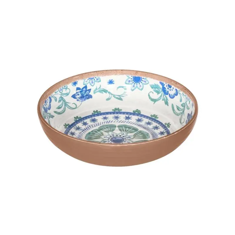 Rio Turquoise 43.4 Oz Multicolored Melamine Artisan Low Bowl 1 Each