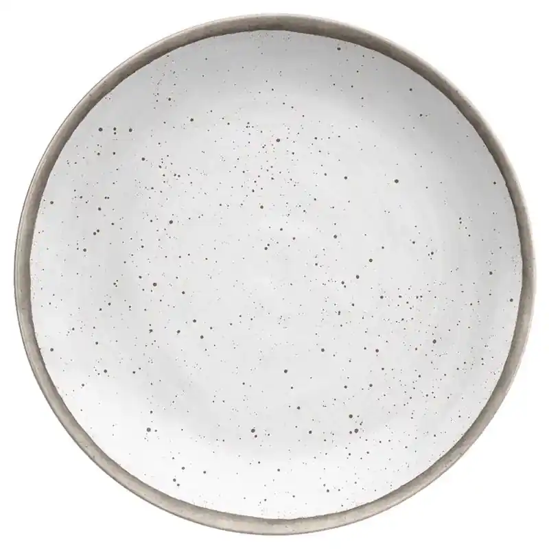 Gray/white Melamine Kiln Dinner Plate 1 Each