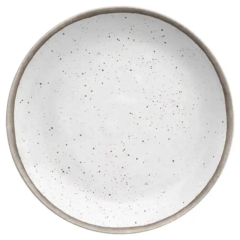 Gray/white Melamine Kiln Salad Plate 1 Each