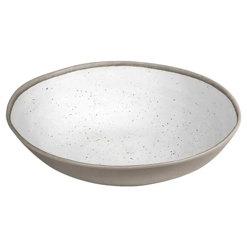 Gray/white Melamine Kiln Serving Bowl 1 Each