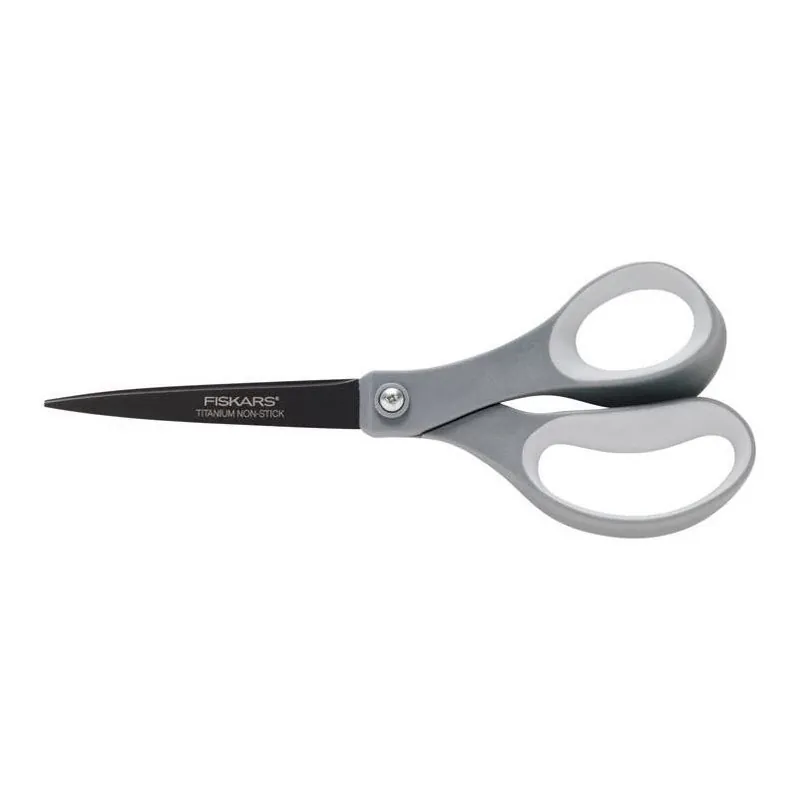Fiskars 8‑inch Everyday Scissors With Soft‑grip Handle – Stainless Steel Non‑stick Blades
