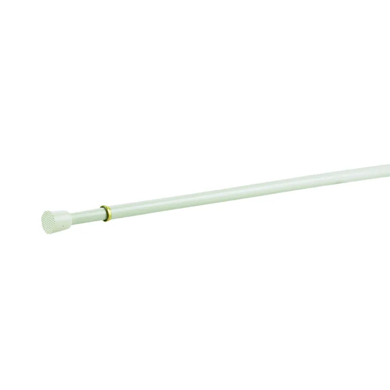 Strafford Spring Tension Rod, White, 7/16 X 28 To 48 In.