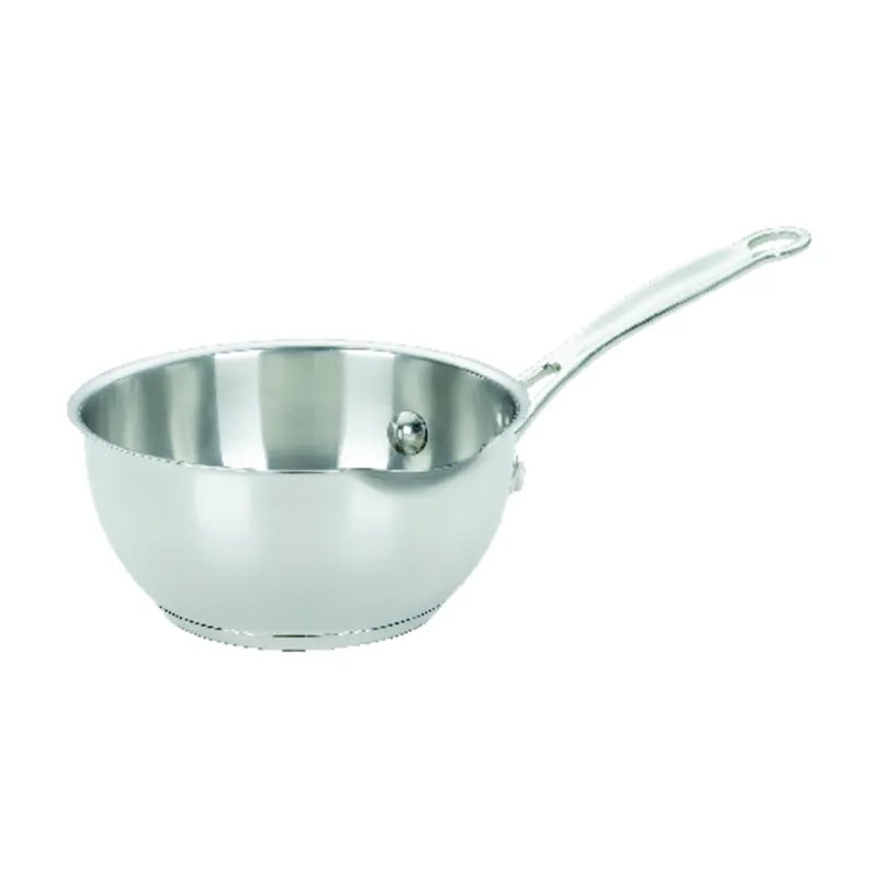 Chef‘s Classic Stainless Steel Saucepan 1 Quart Silver With Pour Spout