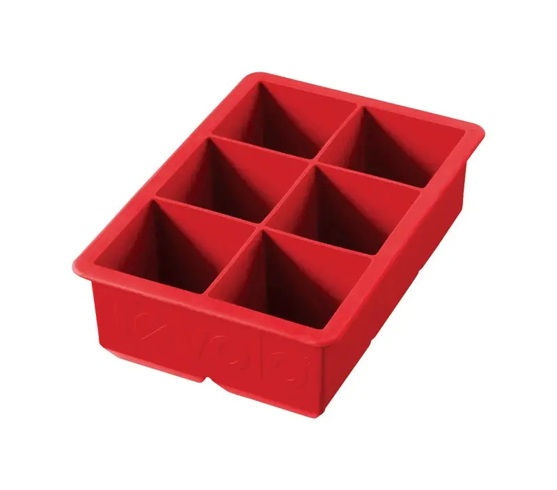 Candy Apple Red Silicone King Cube Ice Tray