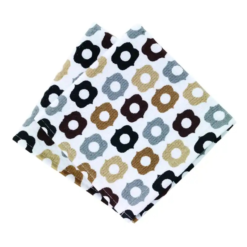 Multicolored Cotton Bulb Dish Cloth 2 Pk