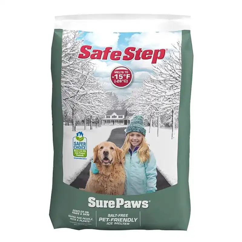 Odorless White Crystal Ice Melt – Safe Step Sure Paws 20‑lb Pet‑safe Deicer