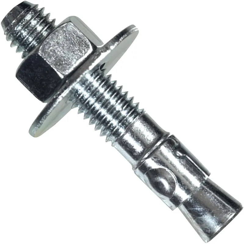 1/2 In. D X 4-1/2 In. L Steel Round Head Wedge Anchor 10 Pk