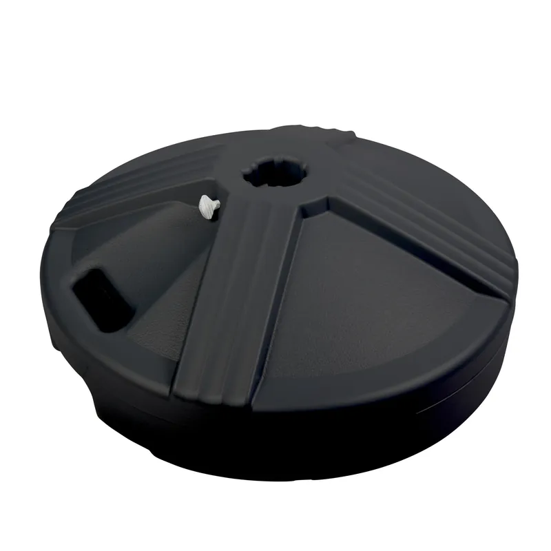 Black Classic Resin Umbrella Base - Fillable, Weather Resistant, 16 In.