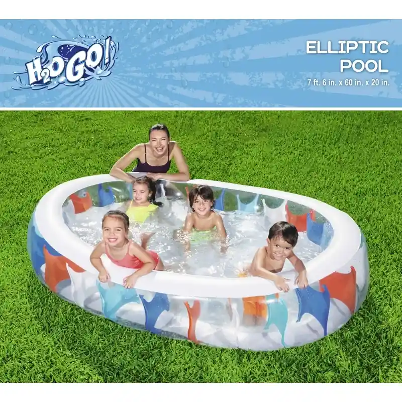 H2ogo 141 Gallon Inflatable Pool 60 In. H X 20 In. W X 7.5 Ft. L