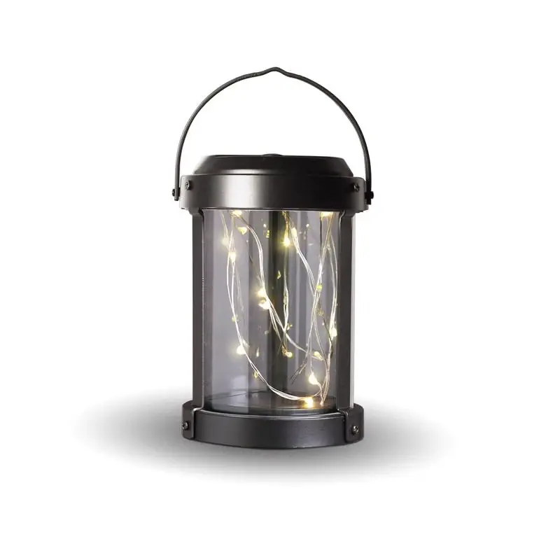 Solar Fixtures 6.1 In. Solar Power Metal Round Bronze Hanging Pathway Light