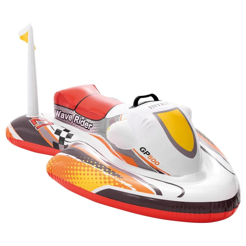Multicolored Vinyl Inflatable Wave Rider Ride-on Pool Float 46" X 30.5"
