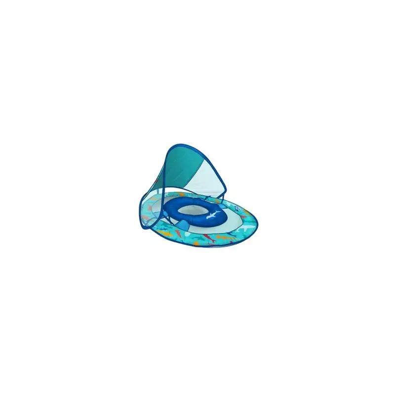 Blue Fabric Mesh Inflatable Spring Baby Float For Ages 1+