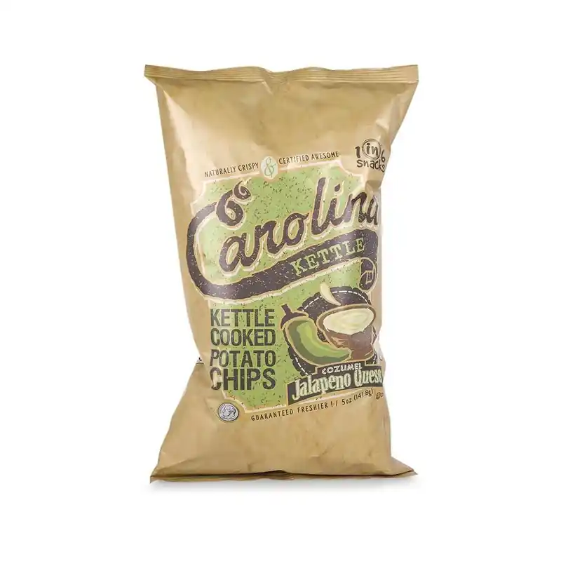 Carolina Jalapeno Queso Kettle Cooked Potato Chips 5 Oz Bagged