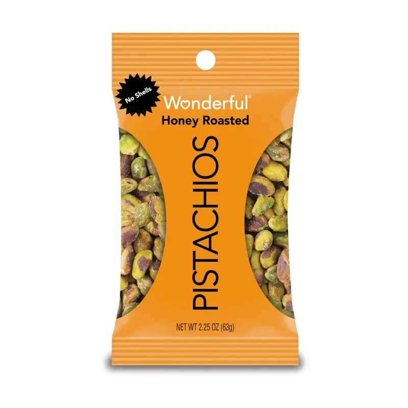 Honey Roasted Pistachios 2.25 Oz Bagged
