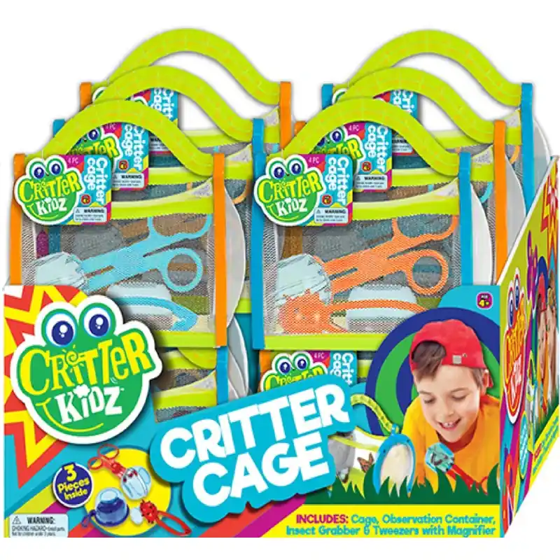 Critter Kidz Critter Cage Assorted 4 Pc