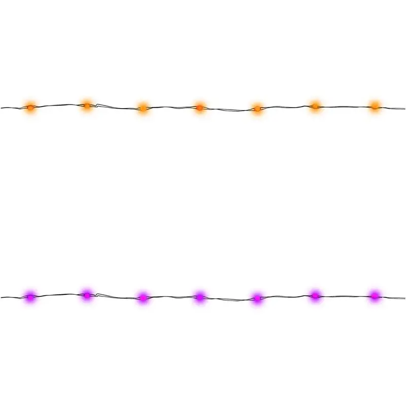 Halloween Orange/purple 50 Count 1 Inch Led Light String Lights