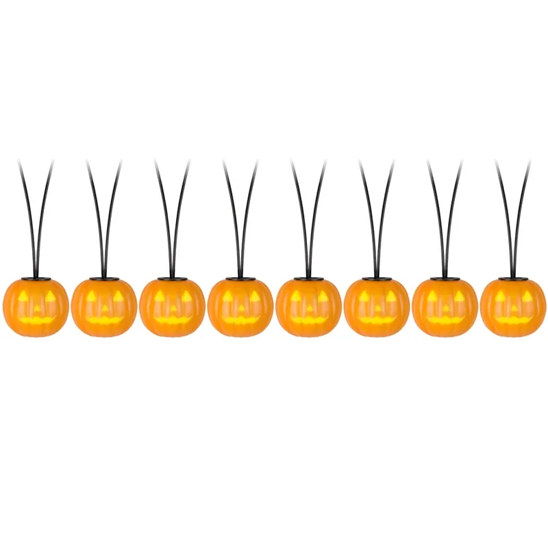Spooky Mood‘s 8 Count Led Musical Jack-o-lantern String Lights